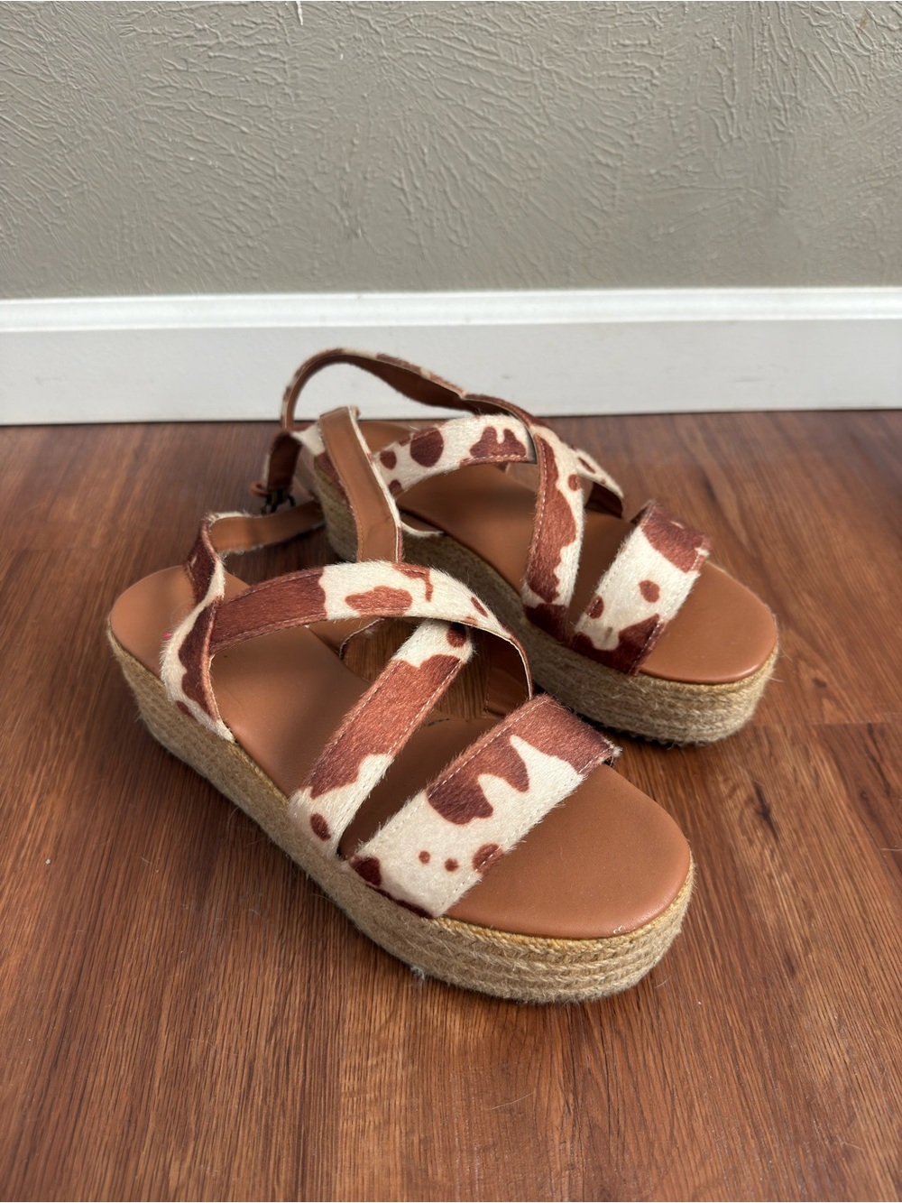 Cow Print Sandals